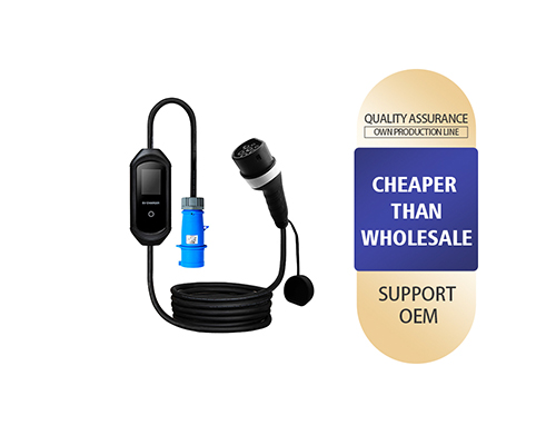 fgdhg European Standard EV Charger – Black Body with Blue Type 2 Connector